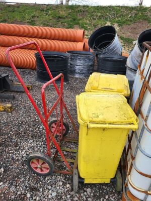 IBC Plus Gas Bottle Trolley Wheel Barrow and Plastic Bins - 3