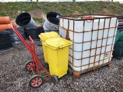 IBC Plus Gas Bottle Trolley Wheel Barrow and Plastic Bins - 7