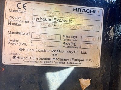 2019 Hitachi ZX48U-5A CLR Mini Digger - 17
