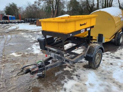 2012 SP6000 SnowEx Single Axle Drawbar Salt Spreader - 2