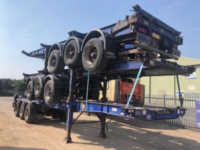 2004 Dennison Triaxle Sliding Skeletal Trailer - 3