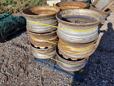 9 x Steel Truck Wheel Rims - 2