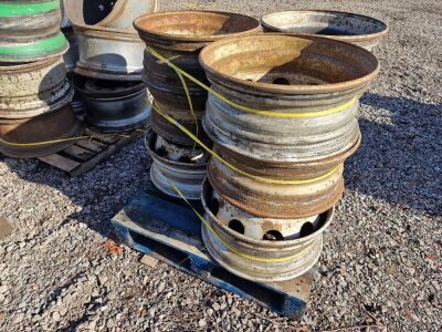 9 x Steel Truck Wheel Rims - 3