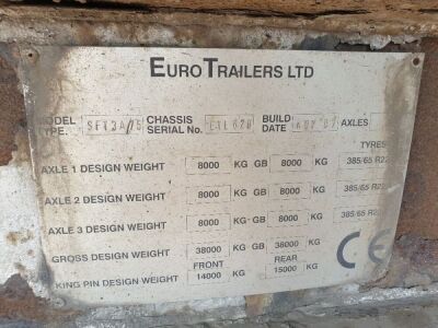 2007 Euro Trailers Triaxle Scrap Spec Tipping Trailer - 8