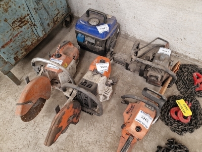 2x Stilh Disc Cutter, Chainsaw, Mixer & Generator