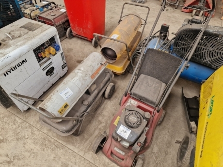 2 x Space Heaters + Mountfield Lawn Mower