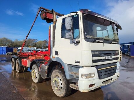 2008 DAF CF85 360 8x4 Hook Loader