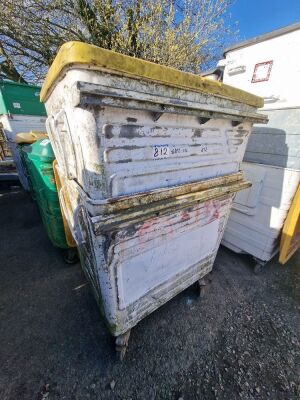 2x Steel Wheelie Bins