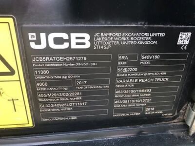 2018 JCB 540 180 Hi Viz Telehandler - 20