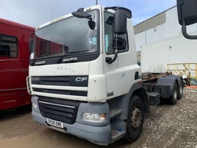 2009 DAF CF 85-410 6x2 Rear Lift Drawbar Hook Loader - 2