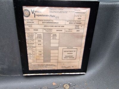2004 Iveco Daily 50C13 Access Platform Van - 7