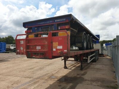 2006 Dennison Triaxle 45 - 71ft Extendable Flat Trailer - 2