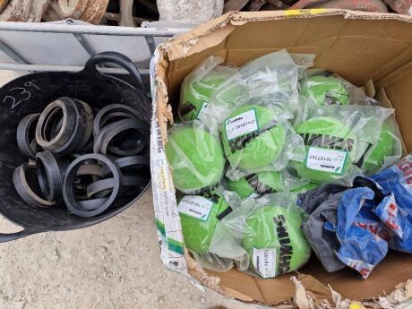 Qty of Unused Concrete Pump Sponge Balls & Gaskets