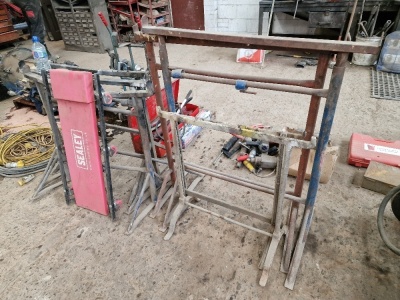 Qty of Steel Trestles & Trolley