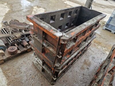 2 x Betonblock 150 x 60 x 60cm Concrete Lego Block Mould With Divider - 4