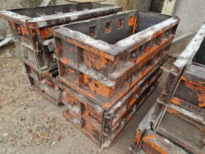 2 x Betonblock 150 x 60 x 60cm Concrete Lego Block Mould With Divider