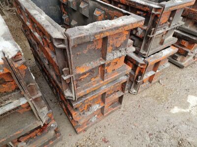 2 x Betonblock 150 x 60 x 60cm Concrete Lego Block Mould With Divider - 4
