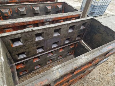 2 x Betonblock 150 x 60 x 60cm Concrete Lego Block Mould - 4