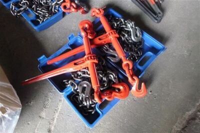 2 x New Lashing Chains & Load Binders