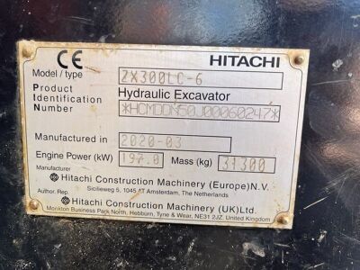2020 Hitachi ZX300LCN-6 Excavator - 10