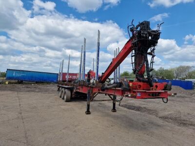 2011 SDC Trailers Triaxle Log Crane Trailer