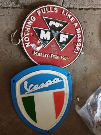 Massey Ferguson & Vespa Signs 