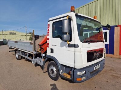 2011 MAN TGL8.150 4x2 Crane Dropside Flat