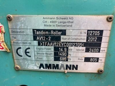 2012 Ammann AV12-2 Vibro Roller - 7