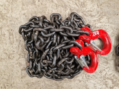 5m Lashing Chain, Safety Hook, 10mm Link 