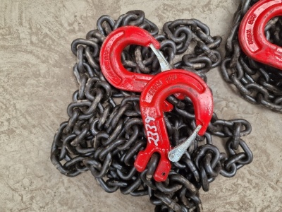 5m Lashing Chain, Safety Hook, 10mm Link 