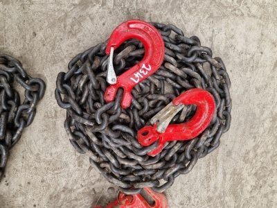 5m Lashing Chain, Safety Hook, 10mm Link 