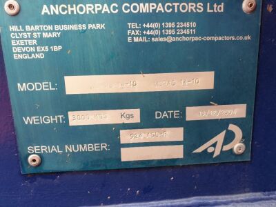 2004 Anchorpac Mopac 14-10 3 Phase Chain Lift Compactor - 4