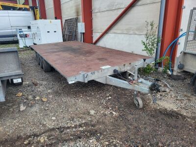 Graham Edwards FB3518T Triaxle Drawbar Flat Trailer