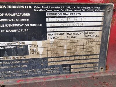 2011 Dennison Triaxle Rolling Brick Crane Trailer - 9
