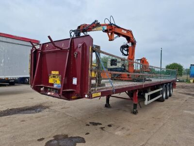 2014 Dennison Triaxle Rolling Crane Flat Trailer