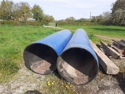 2 x I mtr Diameter Pipes