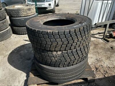 3x 315/80 Tyres & 1 Rim