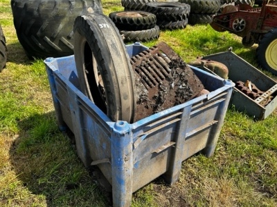 Stillage of David Brown Cropmaster Spares