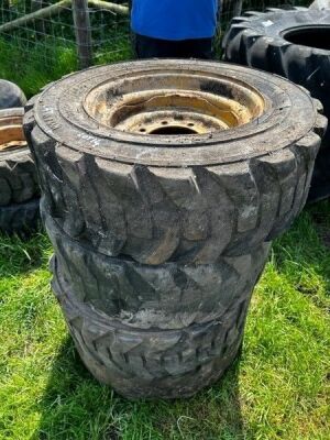 10x CAT Skid Steer Wheels & Tyres - 3