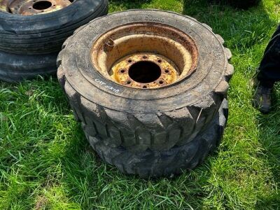 10x CAT Skid Steer Wheels & Tyres - 4