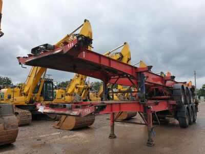 2006 Dennison Triaxle Sliding Skeletal Trailer - 2