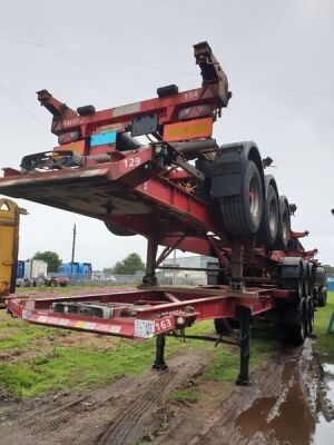 2007 Dennison Triaxle Sliding Skeletal Trailer