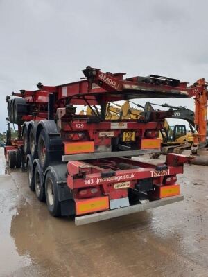 2007 Dennison Triaxle Sliding Skeletal Trailer - 2