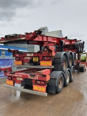 2007 Dennison Triaxle Sliding Skeletal Trailer - 3