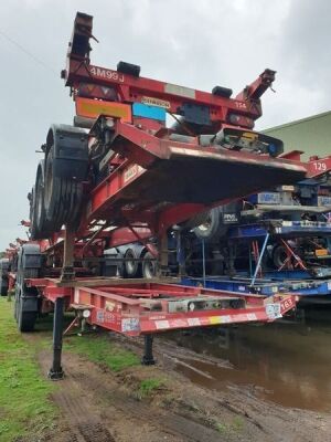 2007 Dennison Triaxle Sliding Skeletal Trailer - 4