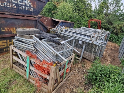 Qty of Galvanised Crowd Barrier