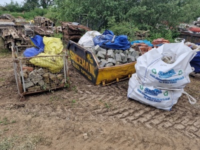 Qty of Granite Cobble Stones Inc Skip, Ton Bags & Stillage