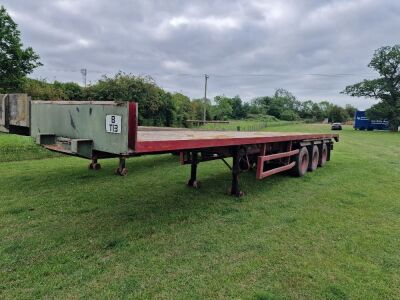 1976 Crane Fruehauf 40ft Triaxle Flat Trailer