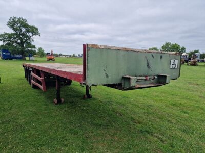 1976 Crane Fruehauf 40ft Triaxle Flat Trailer - 2