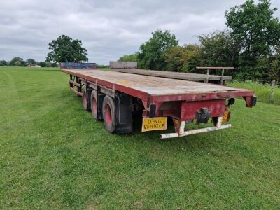 1976 Crane Fruehauf 40ft Triaxle Flat Trailer - 3